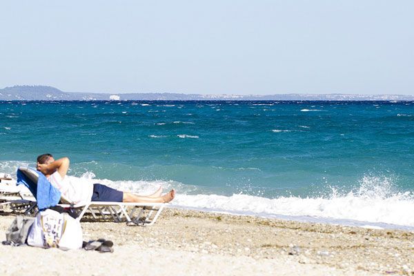 Grecja | Plaża Pefkochori (piaszczysto-żwirowa)