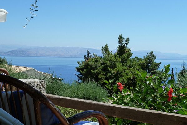 Grecja | Soczysta zieleń odcinająca się na tle błękitnego morza to na Korfu bardzo częsty widok